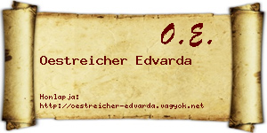 Oestreicher Edvarda névjegykártya